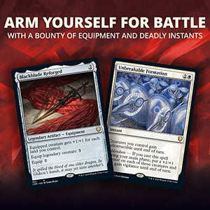 Magic: The Gathering Commander Legends Commander Deck – Arm for Battle | 100 Card Ready-to-Play Deck | 1 Foil Commander | Red-White, C78590000