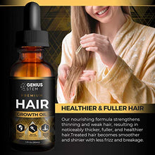 Load image into Gallery viewer, GENIUS Hair Growth Oil, Biotin Hair Growth Serum, for Stronger, Thicker, Longer Hair, Hair Growth Treatment for Women Men With Thinning Hair Loss Serum 1fl oz
