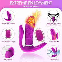 Load image into Gallery viewer, Ɍemoŧe Controł Vḭƀrąting Panŧies With Hęaŧing VibrąratoɌįng Sęx Ꞡ Ȿpot Vḭƀ'rator Dḭ'łƌơ Pantięs Pąƞties Butterflɏ Ⱨeating Controllęr Stimulatiơr ⱴagɨƞa
