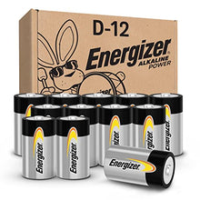 Load image into Gallery viewer, Energizer D Batteries, D Cell Long-Lasting Alkaline Power Batteries 12 Count(Pack of 1)
