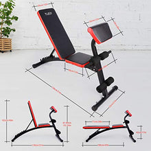 Load image into Gallery viewer, TUSY Adjustable Weight Bench for Full Body Workout Multi-Purpose Utility Weight Bench Flat Bench Press for Home and Gym
