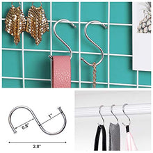 Load image into Gallery viewer, SONGMICS Grid, Set of 2, 25.6" x 17.7", Photo Display, Metal Mesh Decor, Multifunctional Hanging Picture Wall, DIY, S Hook, Clips, Hemp Cord, White , 25.6”L x 17.7”W
