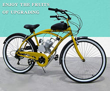 Load image into Gallery viewer, Yaheeda 80CC Bicycle Engine Kit,Motorized Upgrade Bike 2-Stroke Conversion Kit,DIY Petrol Gas Engine Bicycle Motor Kit Set for 24", 26" and 28" Bikes (Silver)
