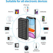 Load image into Gallery viewer, Solar Power Bank 30,000mAh, Minrise Portable Charger, Solar Charger Power Bank with 2 USB Outputs, External Battery Pack for Outdoor Activities Compatible for iPhone, Smartphones etc.
