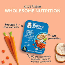 Load image into Gallery viewer, Gerber Mealtime for Toddler Macaroni &amp; Cheese with Side of Seasoned Peas &amp; Carrots, 6.6 Ounce (Pack of 8)
