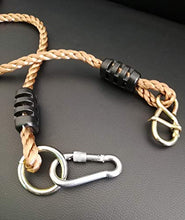 Load image into Gallery viewer, Tree Swing Ropes Hammock Chair Straps Hanging Kit with 2 Carabiners for Replacement, Adjustment or Extension - 6ft &amp; Holds to 600lbs, Perfect for Children Swing, Outdoor Hammock and Hanging Chair
