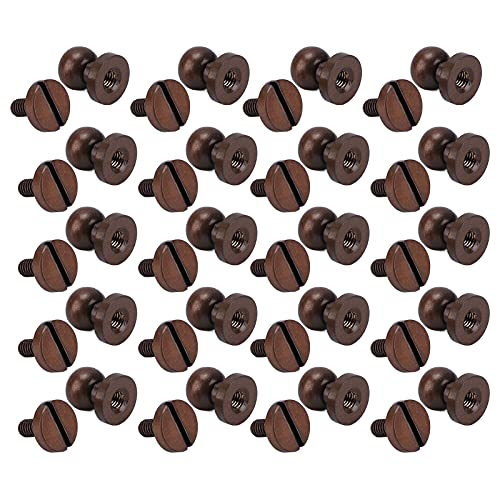 Load image into Gallery viewer, 20Pcs Round Head Rivets, Luggage Hardware Accessories Portable Good Toughness Round Head Stud Screws Nails for DIY Leather Crafts/Shoes/Bag//Clothe(7X6mm)