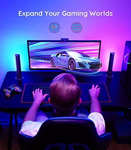 Load image into Gallery viewer, Govee LED Smart Light Bars with Camera, RGBIC Smart Backlights, Music Sync Kit Works with Alexa & Google Assistant, 12 Preset Modes LED Play Light Bar for 27-45 inch Gaming, PC, TV, Room
