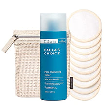 Load image into Gallery viewer, Paula’s Choice Skin Balancing Pore-Reducing Toner &amp; Reusable Cotton/Bamboo Pads Duo, for Toner, Exfoliants &amp; Makeup Remover, Eco-Friendly, Fragrance-Free &amp; Paraben-Free, Set of 2

