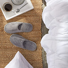 Load image into Gallery viewer, 12 Pairs House Slippers for Guests, Individually Wrapped Disposable Bulk Pack, for Hotel, Spa, Shoeless Home (Large, Gray)
