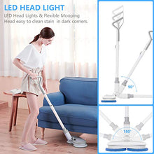 Load image into Gallery viewer, MARK LIVE Electric Spray Cordless Spin Mop Floor Cleaner Polisher Scrubber with Sprayer,LED,Adjustable Handle and Replaceable Microfiber &amp; Reusable Mopping and Waxing Cloth
