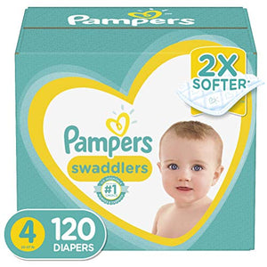 Diapers Size 4, 120 Count - Pampers Swaddlers Disposable Baby Diapers, Enormous Pack