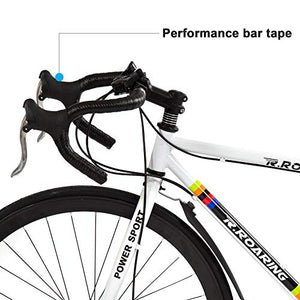 R.ROARING Commuter Road Bike 26 inch Wheels 21 Speed Shifting Bikes Dual Disc Brake Road Bicycle for Adults Mens Women, White