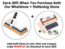 Load image into Gallery viewer, Flattening Stone - The Best Way to Re-Level Sharpening Stones or Waterstones - also known as a Whetstone Fixer, Lapping Plate, Nagura Stone, or Grinding Stone - with BONUS Leather Strop and Compound
