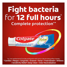 Load image into Gallery viewer, Colgate Total Whitening Toothpaste with Stannous Fluoride and Zinc, Exclusive, Whitening Mint, 4.8 Oz (Pack of 4)

