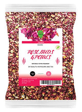 Load image into Gallery viewer, Dualspices Rose Buds &amp; Petals Tea 4 Oz - Food Grade Edible Fragrant Natural Healthy Best for Tea, Baking, Making Rose Water, Crafting Freshest Directly from BULGARIA
