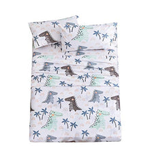 Load image into Gallery viewer, JSD Dinosaur Kids Printed Sheet Set Full Size, 4 Piece Brushed Microfiber Bed Sheets for Boys, 15&quot; Deep Pocket White
