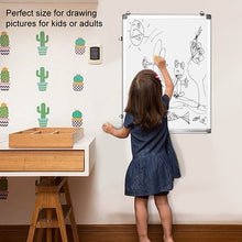 Load image into Gallery viewer, Magnetic White Board 24 x 18 Dry Erase Board Wall Hanging Whiteboard with 3 Dry Erase Pens, 1 Dry Eraser
