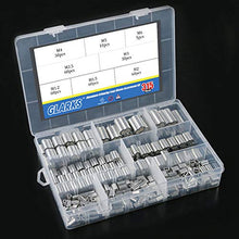 Load image into Gallery viewer, Glarks 315-Pieces 8 Sizes Aluminum Crimping Loop Sleeve Double Barrel Ferrule for Wire Rope and Cable Line End Assortment Kit - M1.2-M6

