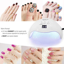 Load image into Gallery viewer, Gel UV LED Nail Lamp,LKE Nail Dryer 40W Gel Nail Polish UV LED Light with 3 Timers Professional for Nail Art Tools Accessories White
