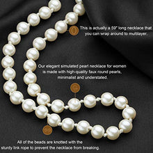 Load image into Gallery viewer, BABEYOND Art Deco Fashion Faux Pearls Necklace 1931s Flapper Beads Cluster Long Pearl Necklace for Gatsby Costume Party
