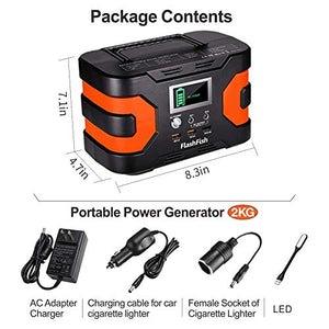 200W Peak Power Station, Flashfish CPAP Battery 166Wh 45000mAh Backup Power Pack 110V 150W Lithium Battery Pack Camping Solar Generator For CPAP Camping Home Emergency Power Supply