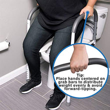 Load image into Gallery viewer, Vaunn Deluxe Bathroom Safety Toilet Rail - Adjustable Toilet Safety Frame - Medical Handrail Assist Grab bar Handle, Gray
