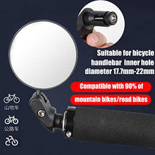 Load image into Gallery viewer, TKONG 2PCS Bike Mirrors, Safe Rearview Mirror Bicycle Cycling Rear View Mirrors Adjustable Rotatable Handlebar Mounted Convex Glass Mirror for Mountain Road Bike
