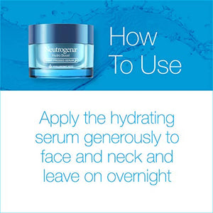 Neutrogena Hydro Boost Purified Hyaluronic Acid Pressed Night Serum, Facial Serum with Antioxidants & Hyaluronic Acid for Dry Skin, Oil-Free & Non-Comedogenic, 1.7 oz