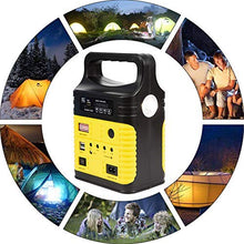 Load image into Gallery viewer, UPEOR Solar Generator Lighting System Portable Solar Power Generator Kit for Emergency Power Supply,Home &amp; Outdoor Camping,Including MP3&amp;FM Radio,Solar Panel,3 Sets LED Lights (Yellow)
