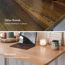 Load image into Gallery viewer, Flexispot Standing Desk, 48 x 24 Inches Height Adjustable Desk, Electric Sit Stand Desk Home Office Desks Whole-Piece Desk Board (Black Frame + 48 in Mahogany Top)
