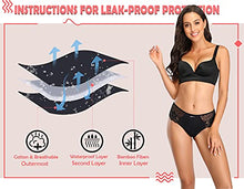 Load image into Gallery viewer, Intiflower Period Underwear for Women, Leakproof Period Panties, Lace Menstrual Underwear Breathable &amp; Soft
