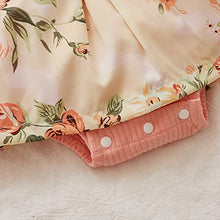 Load image into Gallery viewer, Newborn Infant Baby Girl Ruffle Long Sleeve Ribbed T-Shirt Top Floral Suspender Shorts Headband Winter Clothes (Pink, 0-3 Months)
