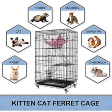 Load image into Gallery viewer, Luxury 3-Tier Kitten Cat Ferret Cage Playpen Portable Out of Big Cat Cage Cat Litter Folding Pet Cat Cage Playpen Kitten Cat Ferret Cage Portable Cat Home Fold Pet Cat Cage Playpen
