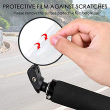 Load image into Gallery viewer, HUBUISH Bar End Bike Mirrors，360°Adjustable Rotatable Handlebar Convex Mirror for Mountain Road Bicycle Riding Cycling Accessories, with Wide Angle Lens Safety Rearview Mirror(1 PC)
