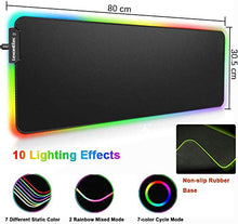 Load image into Gallery viewer, Gaming Keyboard Mouse &amp; Mouse Pad Kit,3 in 1 Rainbow Backlit Rechargeable Wireless Keyboard Mouse with 3800mAh Battery Metal Panel Removable Hand Rest,RGB Gaming Mousepad(32.5x12inch),Gaming Mouse
