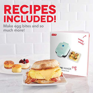 Dash DBBM450GBAQ08 Deluxe Sous Vide Style Egg Bite Maker with Silicone Molds for Breakfast Sandwiches, Healthy Snacks or Desserts, Keto & Paleo Friendly, (1 large, 4 mini), Aqua