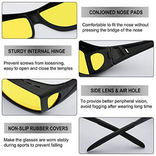 Load image into Gallery viewer, Night Driving Glasses Fit Over Glasses, HD Polarized Anti Glare Wrap Around Night Vision Glasses for Men &amp; Women
