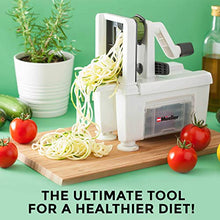 Load image into Gallery viewer, Mueller Pro Series Multi-Blade Spiralizer Vegetable Slicer Zester, Superior Design, Professional Quality, Only 4-Blade to Make Round Veggie Pasta, Not Flat Julienne Noodles
