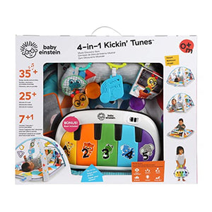 Baby Einstein 4-in-1 Kickin' Tunes Music and Language Play Gym and Piano Tummy Time Activity Mat