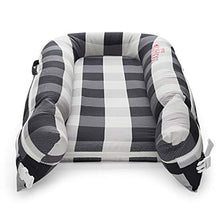 Load image into Gallery viewer, DockATot Deluxe+ Dock (Charcoal Buffalo) - The All in One Baby Lounger - Perfect for Co Sleeping - Suitable from 0-8 Months
