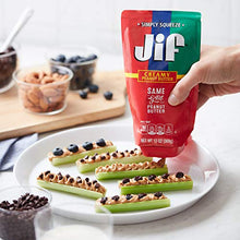 Load image into Gallery viewer, Jif Squeeze Creamy Peanut Butter, 13 Ounces, Smooth, Creamy Texture, Portable Peanut Butter Pouch
