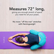 Load image into Gallery viewer, HemingWeigh Super Thick, Extra Comfy, Moisture-resistant, Durable NBR Yoga Mat, 1/4 Inch, Light Weight, Perfect For Yoga, Exercise, &amp; Workout Mat with Carrying Strap (Purple)
