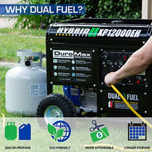 Load image into Gallery viewer, DuroMax XP12000EH Dual Fuel Electric Start Portable Generator, Blue and Black
