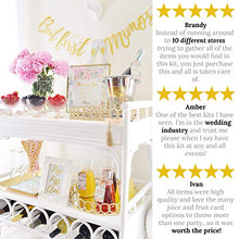 Load image into Gallery viewer, COTIER Reusable Mimosa Bar Supplies Decorations Kit - Mimosa Bar Sign, But First Mimosas Banner - Bridal Shower Decorations, Baby Shower, Brunch Decorations, Bubbly Bar, Engagement, Bachelorette
