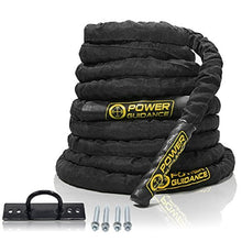 Load image into Gallery viewer, POWER GUIDANCE Battle Rope, 1.5" Width Poly Dacron 30/40/50ft Length Exercise Equipment for Home Gym &amp; Outdoor Workout, Battle Rope Anchor Included (1.5'' 40FT Length)
