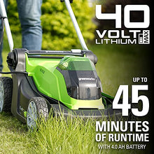 Load image into Gallery viewer, Greenworks 40V 17&quot; (2-In-1) Push Lawn Mower, 4.0Ah Battery and Charger Included

