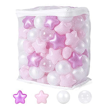 Load image into Gallery viewer, Ball Pit Balls Pack of 100 - Star and Round Set BPA Free Phthalate Free Non-Toxic Crush Proof Play Balls Soft Plastic Balls for Toddlers Baby Kids Birthday Pool Tent Party
