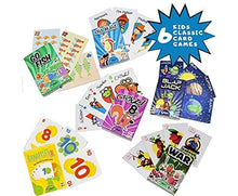 Load image into Gallery viewer, Classic Card Games - Games Included May Vary - Includes Old Maid, Go Fish, Slapjack, Crazy 8&#39;s, War, and (Silly Monster Memory Match or Banapples Jr) (All 6 Games)
