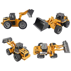 Top Race Remote Control Construction Dump Truck, RC Dump Truck Toy and Top Race 6 Channel Full Functional Front Loader, Construction Toys Vehicle, RC Truck Toys